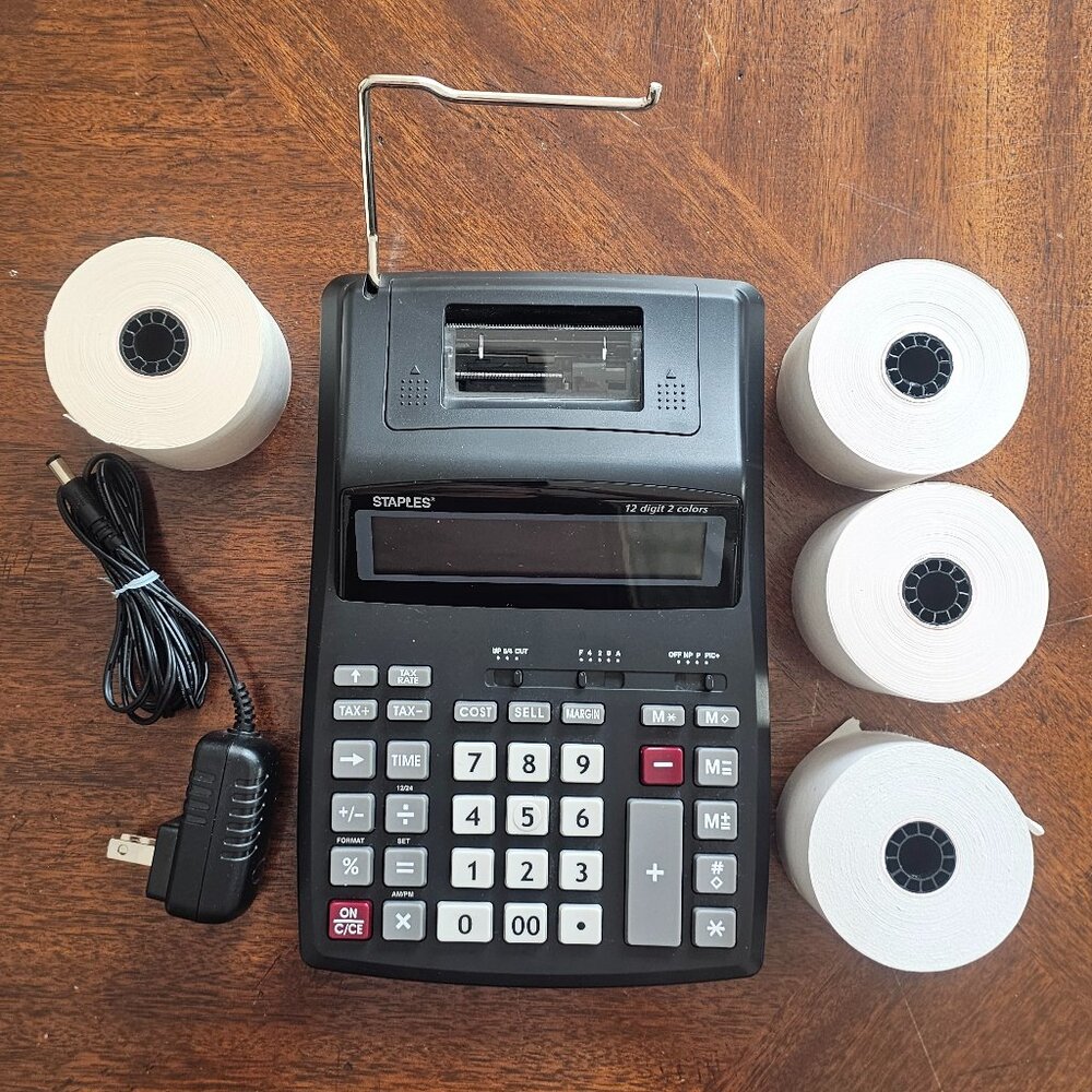Staples 12-Digit Desktop Printing Calculator